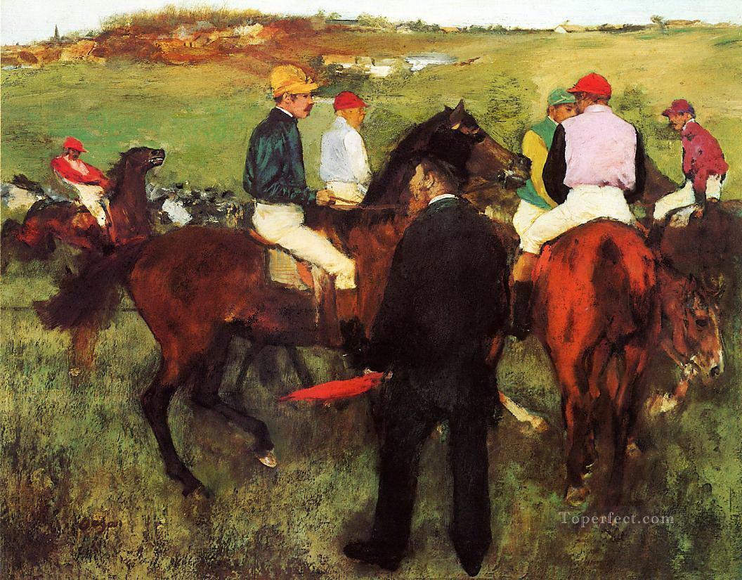 racehorses at longchamp 1875 Edgar Degas Oil Paintings